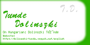 tunde dolinszki business card